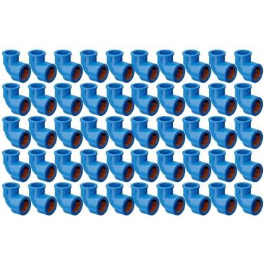 Imagem de Kit 50 Joelho Soldável Com Bucha Latão 90º 25Mm X 1/2 Tigre