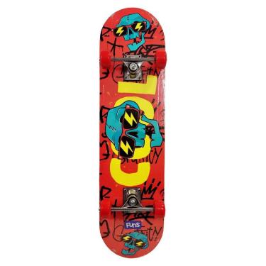 Imagem de Skate Infantil Radical Funs Completo Montado Kit Proteção
