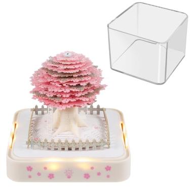 Imagem de Calendário 3D 2026, mini calendário de mesa 3D com luz de LED, bloco de notas faça você mesmo, papel artesanal, arte romântica, casa na árvore, bloco de notas para presente de Natal, inauguração de