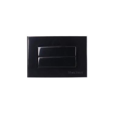 Imagem de Placa Para Móveis 65x45 Com Interruptor Duplo Simples Margirius Sleek 10a Preto Ebony