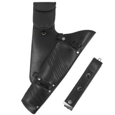 Imagem de Aljava de quadril para flechas de couro com 3 bolsos e aljava de cinto ajustável para caça com arco recurvo