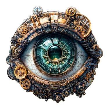 Imagem de Quebra-cabeça de madeira Purdicra Mechanical Eyes Animal 100 unidades