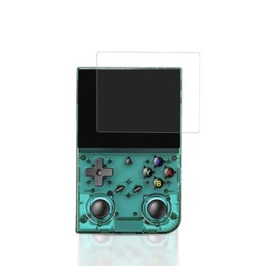 Imagem de YAJOJO Protetor de tela para console de jogos portátil retrô RG35XX Pro, vidro temperado de dureza 9H para RG35XX Pro, antiarranhões, sem bolhas, clareza HD