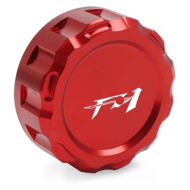 Imagem de Tampa do reservatório mestre do cilindro de fluido de freio traseiro CNC compatível com universal FZ1 FZ 1 FZ1S FZ6 FAZER/FZ6R/FZ6S/FZ6N todos os anos (vermelho)