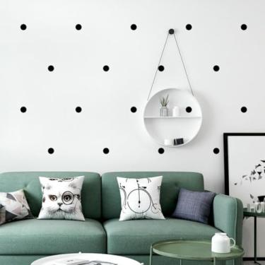 Imagem de ESSMOKO Papel de parede moderno minimalista preto e branco bolinhas sala de estar e quarto papel de parede branco 53 * 950 cm