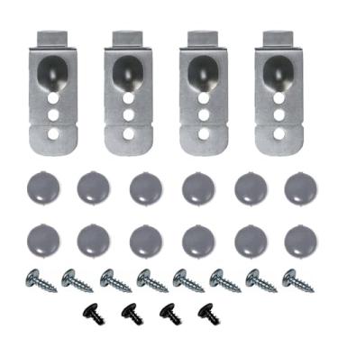 Imagem de ZSYGYGDKS Kit de suportes de instalação de lava-louças DD98-01051C compatível com clipes de suporte de montagem da máquina de lavar louça Samsung, 4 conjuntos