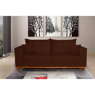 Imagem de Sofá Fixo Living  3 Lugares Pequim 2.00m Veludo Bege