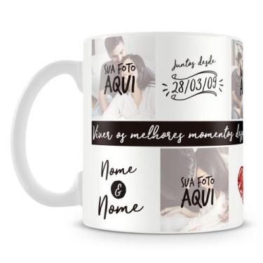 Imagem de Caneca Personalizada Melhores Momentos com Você - 5 Fotos e Frase - Am