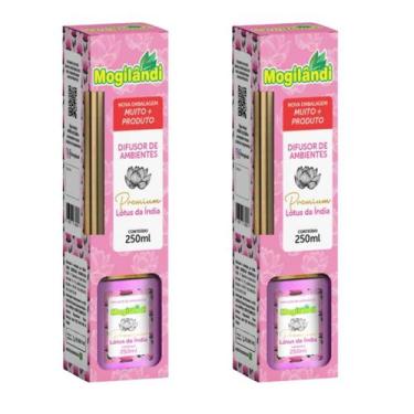 Imagem de Kit 2 Difusor de Ambientes Premium Mogilândi Lótus da Índia  250ml