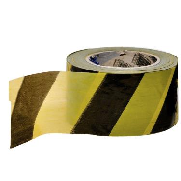 Imagem de Fita Sinalizaçao 100 Metros Segurança Zebrada Sinalizadora Demarcaçao Isolamento Proteçao Area Restrita