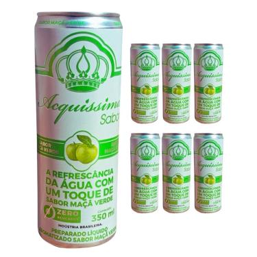 Imagem de Kit 6 Aguas Saborizadas Acquissima 350 Ml Maca Verde