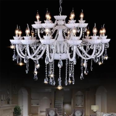 Imagem de Lustre de cristal europeu de luxo para sala de estar, sala de jantar, quarto, villa, hotel, ktv, bar, lustre (8 luzes)