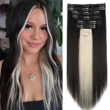 Imagem de Extensões de cabelo humano Clip-in Doupor Brazilian Remy 100g