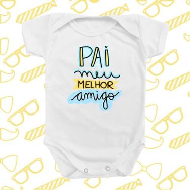Imagem de Body Roupa De Bebê Pai Meu Melhor Amigo Dia Dos Pais Paizão - Borizinh