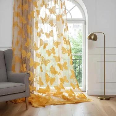 Imagem de Cortina De Corda Borboleta Luxo Drapeada Cintilante - Modinha Fashion,