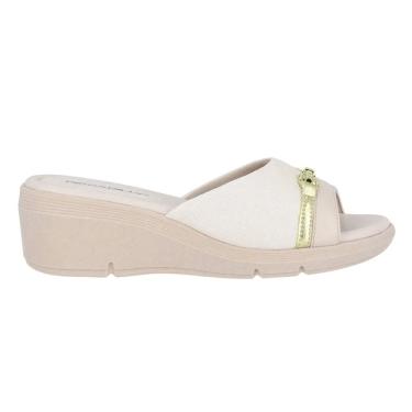 Imagem de Tamanco Piccadilly Cecília Salto Anabela Médio Feminino