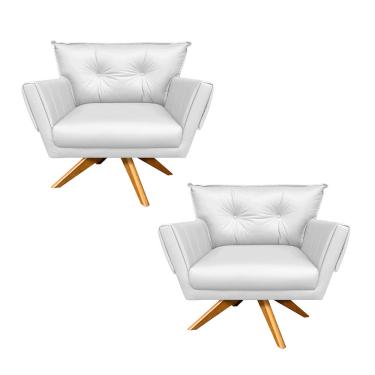 Imagem de KIT 02 POLTRONAS GIRATORIA ANITTA CORINO