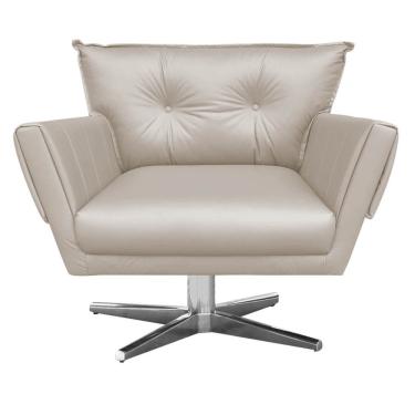 Imagem de Poltrona Giratória Anitta Corino Base Estrela Cromada D'Rossi