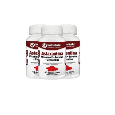 Imagem de KIT 03 ASTAXANTINA + VIT. E + LUTEINA + ZEAXANTINA 60CAPS NUTRIVITALLE