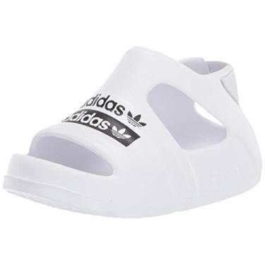Imagem de adidas Originals Tênis infantil unissex Adilette Play I, Ftwr Branco/Core Preto/Ftwr Branco, 6 Infant
