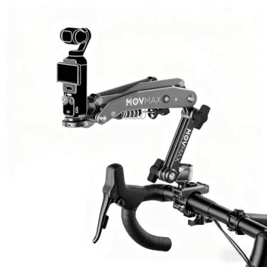 Imagem de MOVMAX — Estabilizador de suporte de guidão de motocicleta com braço de lâmina, amortecedor de amortecedor para DJI Osmo Pocket 3, Insta 360, câmeras GoPro Hero com cabeça esférica, acessórios de