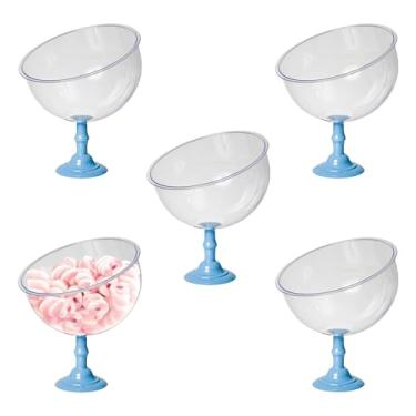Imagem de 5 Baleiros 1,5l Taça Premium Bomboniere Acrílico Elegante (AZUL CLARO)
