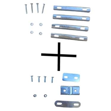 Imagem de KiBcsLic Suporte de montagem de cesta de bicicleta com parafusos e porcas, peças de cesta de bicicleta de metal, cestas dianteiras traseiras, fixação para de