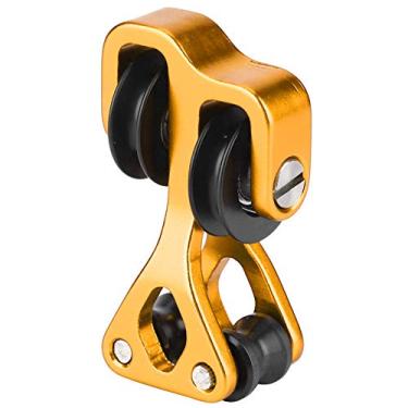 Imagem de Pilipane Glide Cable Slide Bow String Separator liga de alumínio arco composto arco rolo amarelo (amarelo)