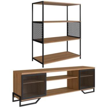 Imagem de Rack 180 Cm 2 Pt Estante 77 Cm Industrial 27x24 Mell Preto Pp Mell Pre