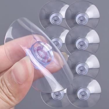 Imagem de 10 peças de ganchos transparentes com ventosa de cabeça de cogumelo, suporte de sucção adesivo para cabides de armazenamento de porta de parede de banheiro, 5 cm