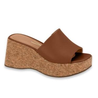 Imagem de Sandália Tamanco Feminino Vizzano Salto Anabela Plataforma Boho Chic Casual Festa Ref: 6559.100-Feminino