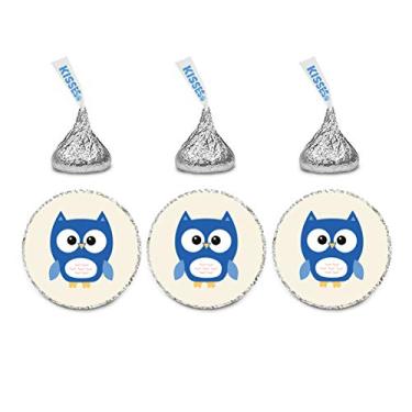 Imagem de Andaz Press Etiquetas de gotas de chocolate individuais, chá de bebê, coruja, pacote com 216, para lembrancinhas de festa de beijos, presentes, decorações