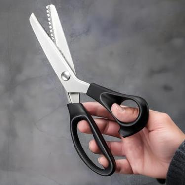 Imagem de 1 tesoura serrilhada profissional: tesoura serrilhada de borda serrilhada para tecido, artesanato, alfaiataria, costura de alfaiate primeira escolha