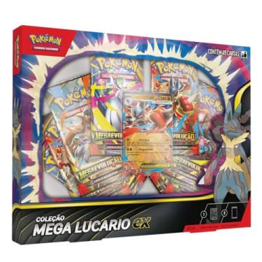 Imagem de Pokémon TCG, Box Mega Lucario EX, Carta Promocional Laminada Colecionável com Pacotes de Booster