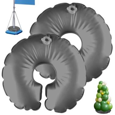 Imagem de 2 peças de pesos de saco de água branca para suporte de coluna de balão e arco de balão, acessórios de suprimentos para decorações ao ar livre Base de enchimento de água aberta adequada para