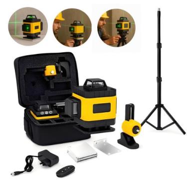 Imagem de Nível Laser 4D 16 Linhas Verde Profissional Recarregável Com Tripé De 
