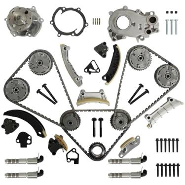 Imagem de Kit de corrente de distribuição de motor 3.6 com solenoide de bomba de água/óleo de roda dentada VVT adequado para Chevy Equinox Camaro Cadillac CTS XTS ATS GMC Terrain Canyon Buick LaCrosse Enclave