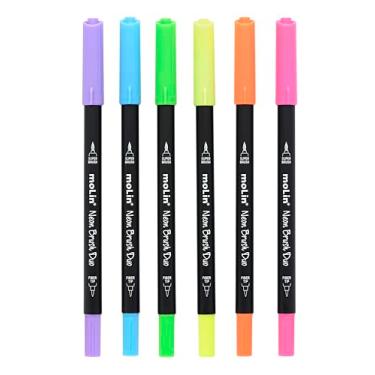 Imagem de Molin Caneta Brush Duo Neon - Bolsa com 6 Cores