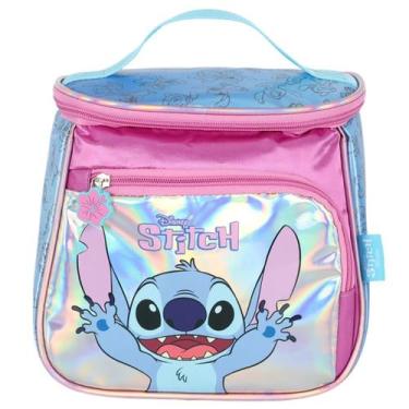 Imagem de Lancheira Térmica Escolar com Bolso Frontal Stitch ROXO - Luxcel