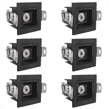 Imagem de 6 Mini Spot Embutido Led Downlight Recuado 3000K Bet54