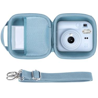 Imagem de Lebakort Estojo de armazenamento compatível com câmera instantânea Fujifilm Instax Mini 12/11 (capa azul celeste)