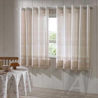 Imagem de Cortina Para Cozinha Ilhós Dohler Olga 200 cm x 120 cm