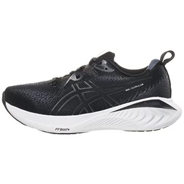 Imagem de ASICS Tênis de corrida feminino Gel-Cumulus 25, Preto/branco, 6 Wide
