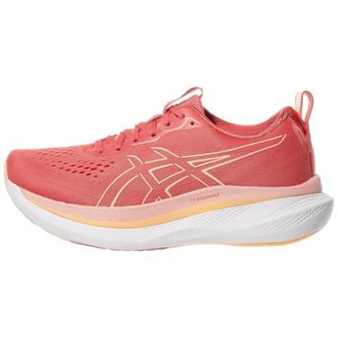 Imagem de ASICS Tênis de corrida feminino GLIDERIDE MAX, Argila rosa escuro/brilho laranja, 35