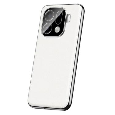 Imagem de Capa de telefone branca, X9Pro, FWYANZH para Oppo Find X9/X9pro, capa de telefone com borda macia à prova de choque, capa de couro com proteção de lente de câmera completa