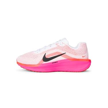 Imagem de Nike Tênis de corrida feminino Winflo 11 Road, Branco/preto/rosa hiper/carmesim brilhante, 42