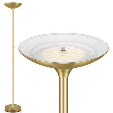 Imagem de Luminária de chão Torchiere AUQUEE 30W 3600LM LED 180 cm dourada