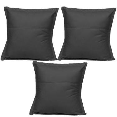 Imagem de Kit 3 Almofadas Cheias para sofá Sala Quarto decorativa 42,5x42,5 Sued