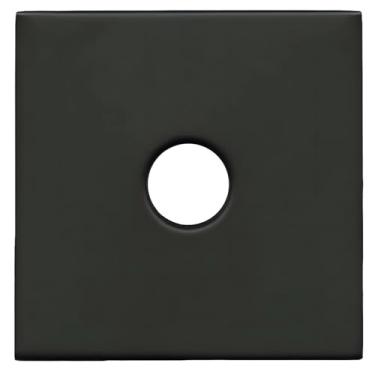 Imagem de Flange de braço de chuveiro, tubo padrão de 1/2 encaixe, aço inoxidável, instalação simples, capa quadrada preta 3,5, cobertura grande de imperfeições de parede oculta, placa de proteção de flange de