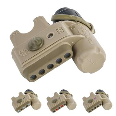 Imagem de Luz de sinal de sobrevivência para capacete tático com lâmpada estroboscópica vermelha/branca/infravermelha, com 2 acessórios para sistema Mich/Molle/superfície metálica, para esportes ao ar livre